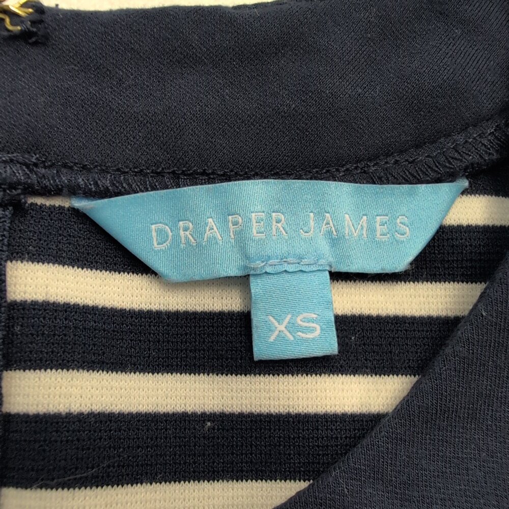 Draper James Navy White Striped Midi Dress Size XS - Picture 4 of 10